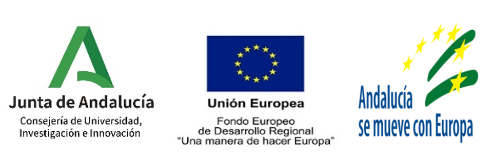 Official logos of the Junta de Andalucía, the European Union and the European Regional Development Fund
